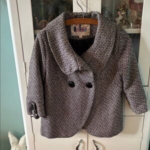 Opening Act jr so Al Chic Black and White Tweed Blazer euc